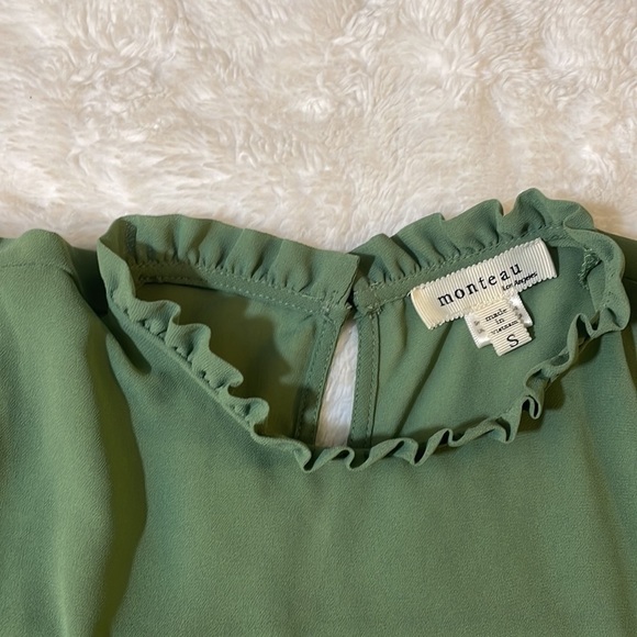 Monteau‎ Green Blouse - Picture 4 of 6